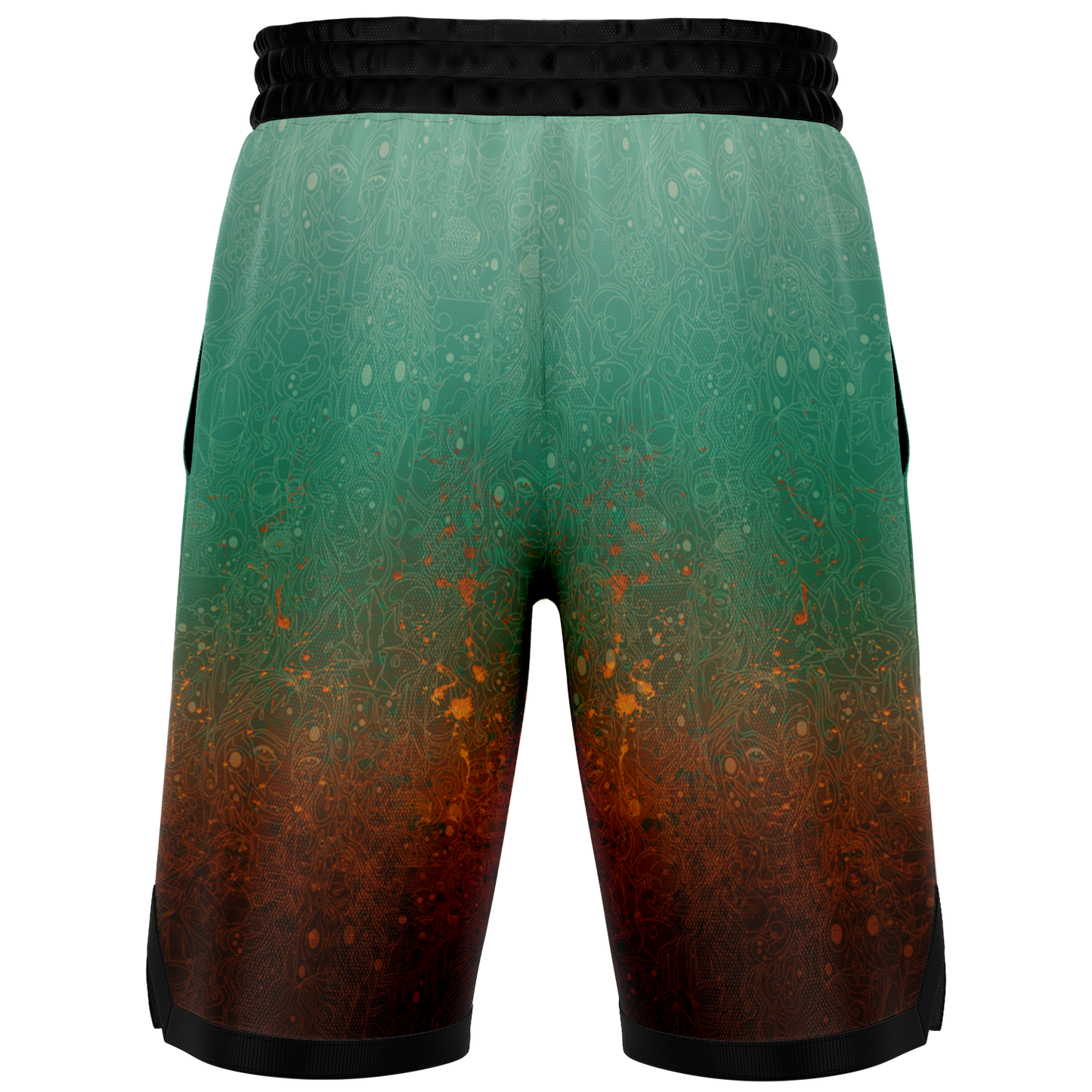 The Scene | AOP Basketball Shorts | Copper Patina