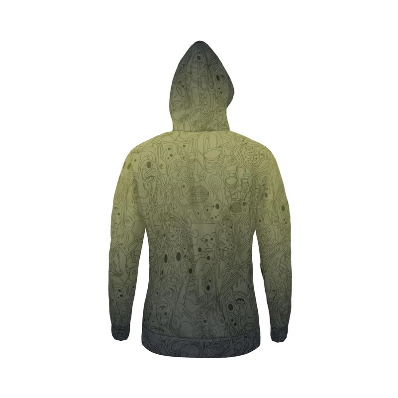 The Scene AOP Hoodie - Lime Navy