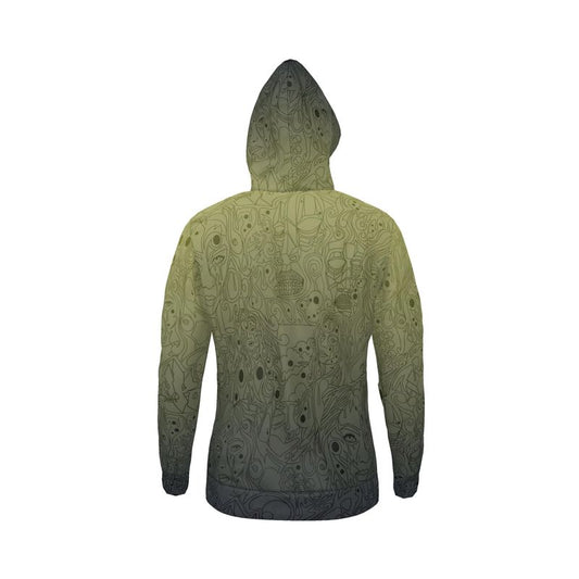 The Scene AOP Hoodie - Lime Navy