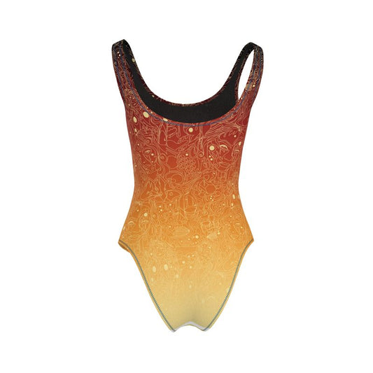 The Scene AOP One Piece Swimsuit - Fire Sky