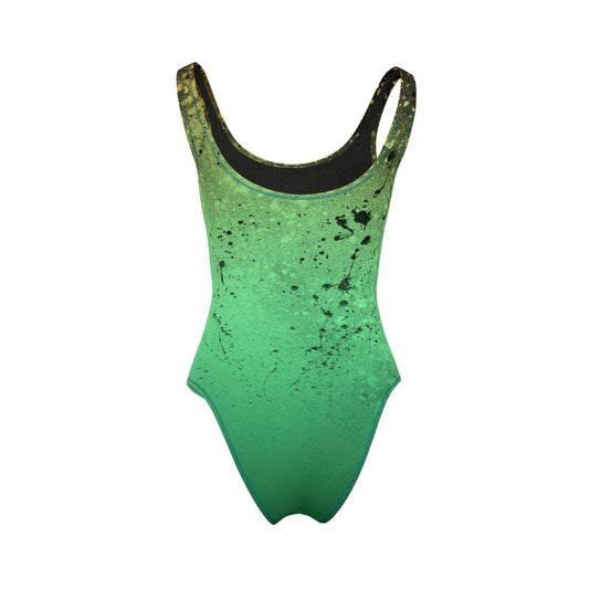 CWK Canvas Drip AOP One Piece Swimsuit - Acid