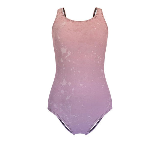 CWK Canvas Drip AOP One Piece Swimsuit - Lavender