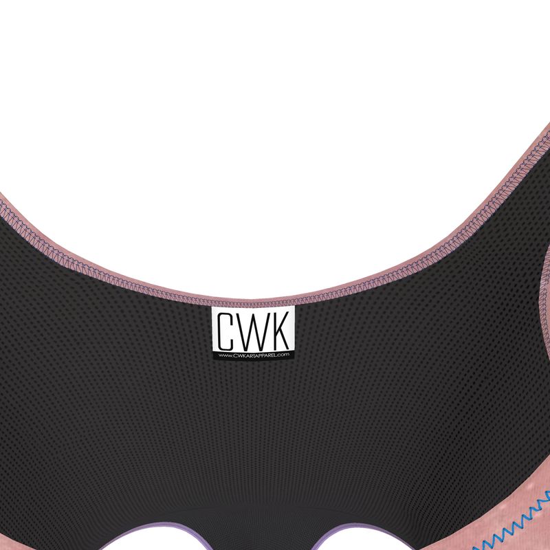 CWK Canvas Drip AOP One Piece Swimsuit - Lavender