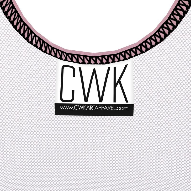 CWK Canvas Drip AOP One Piece Swimsuit - Lavender