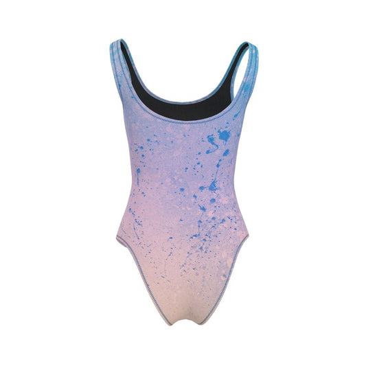 CWK Canvas Drip AOP One Piece Swimsuit - Pastel