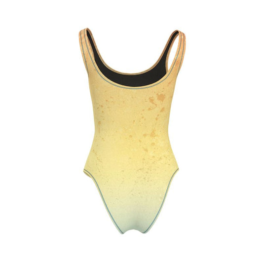 CWK Canvas Drip AOP One Piece Swimsuit - Fire