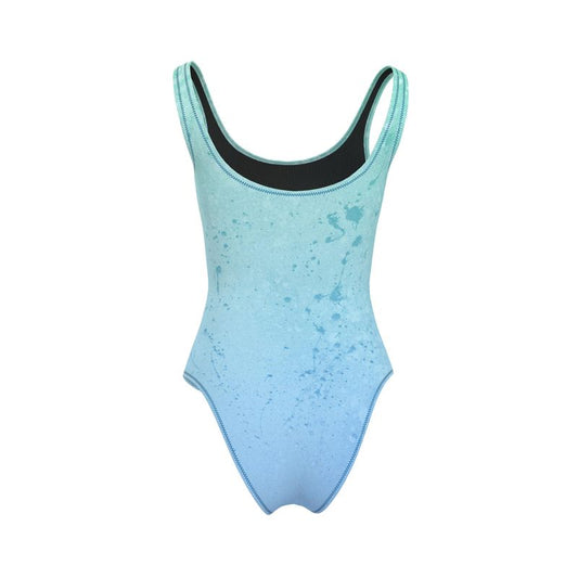 CWK Canvas Drip AOP One Piece Swimsuit - Water