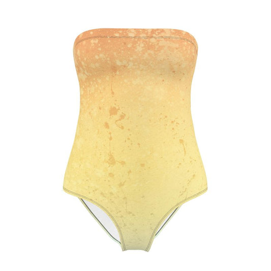 Canvas Drip | Strapless Swimsuit | Fire