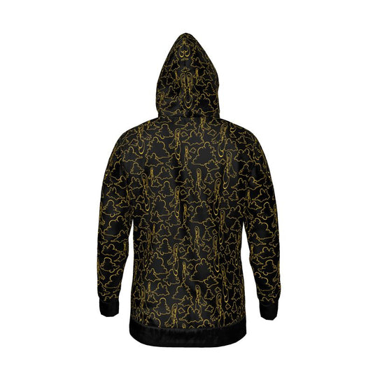 Above the Clouds | AOP Hoodie | Black & Gold