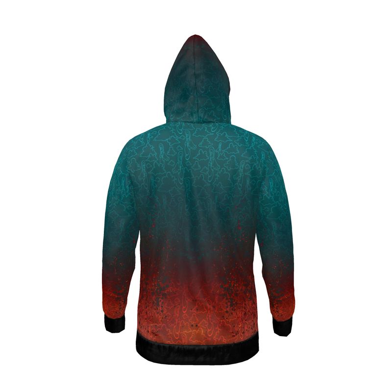 Above the Clouds | AOP Hoodie | Teal Coral