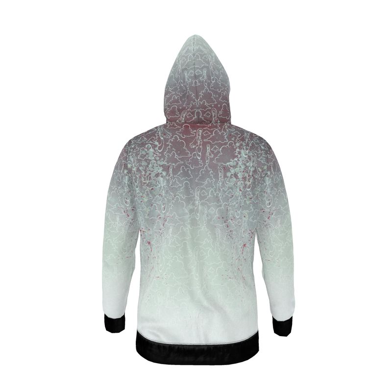 Above the Clouds | AOP Hoodie | Black Cherry Ice