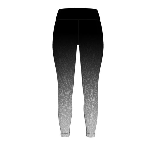 Above the Clouds | AOP Sport Leggings | Gray-Dient