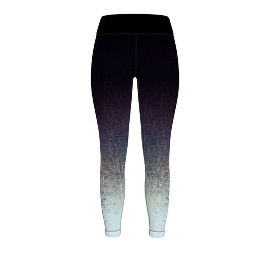Above the Clouds | AOP Sport Leggings | Lavender Sky