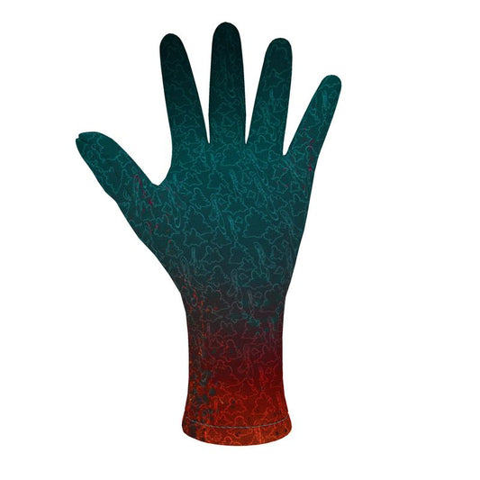 Above the Clouds | Fleece Gloves | Teal Coral