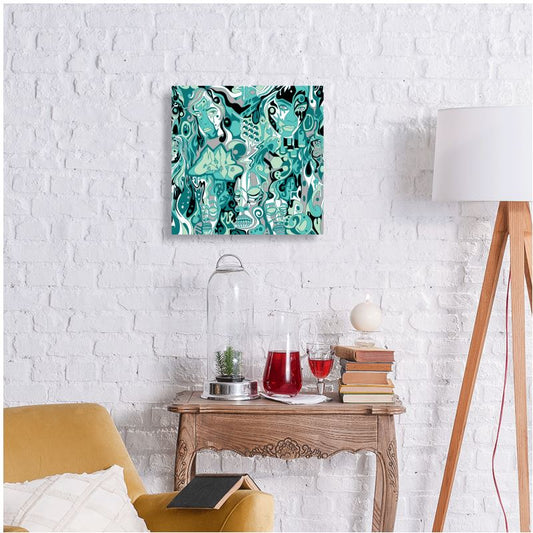 The Scene AOP | Metal Print | Seafoam