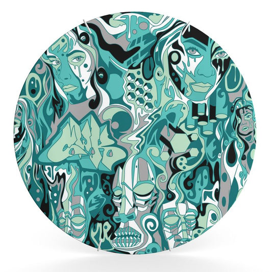 The Scene AOP | Decorative Plate | Seafoam