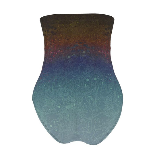 The Scene | Strapless Swimsuit | Rainbow Patina