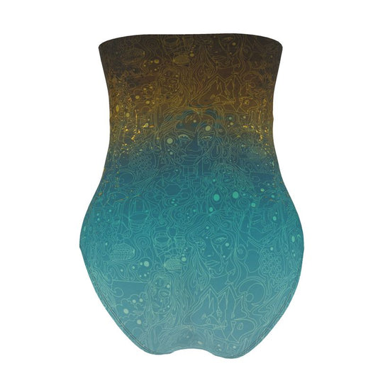 The Scene | Strapless Swimsuit | Gold Patina