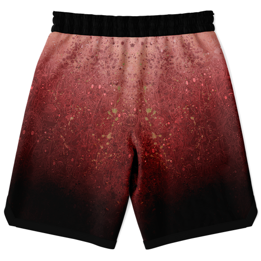 The Scene | AOP Basketball Shorts | Tomato Cream