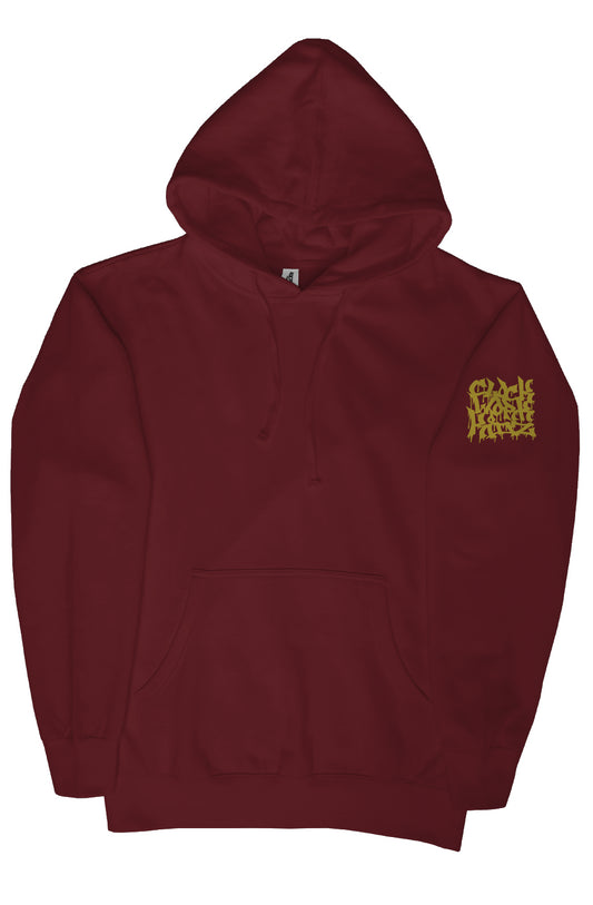 Angel Can Maroon - Embroidered independent pullover hoody
