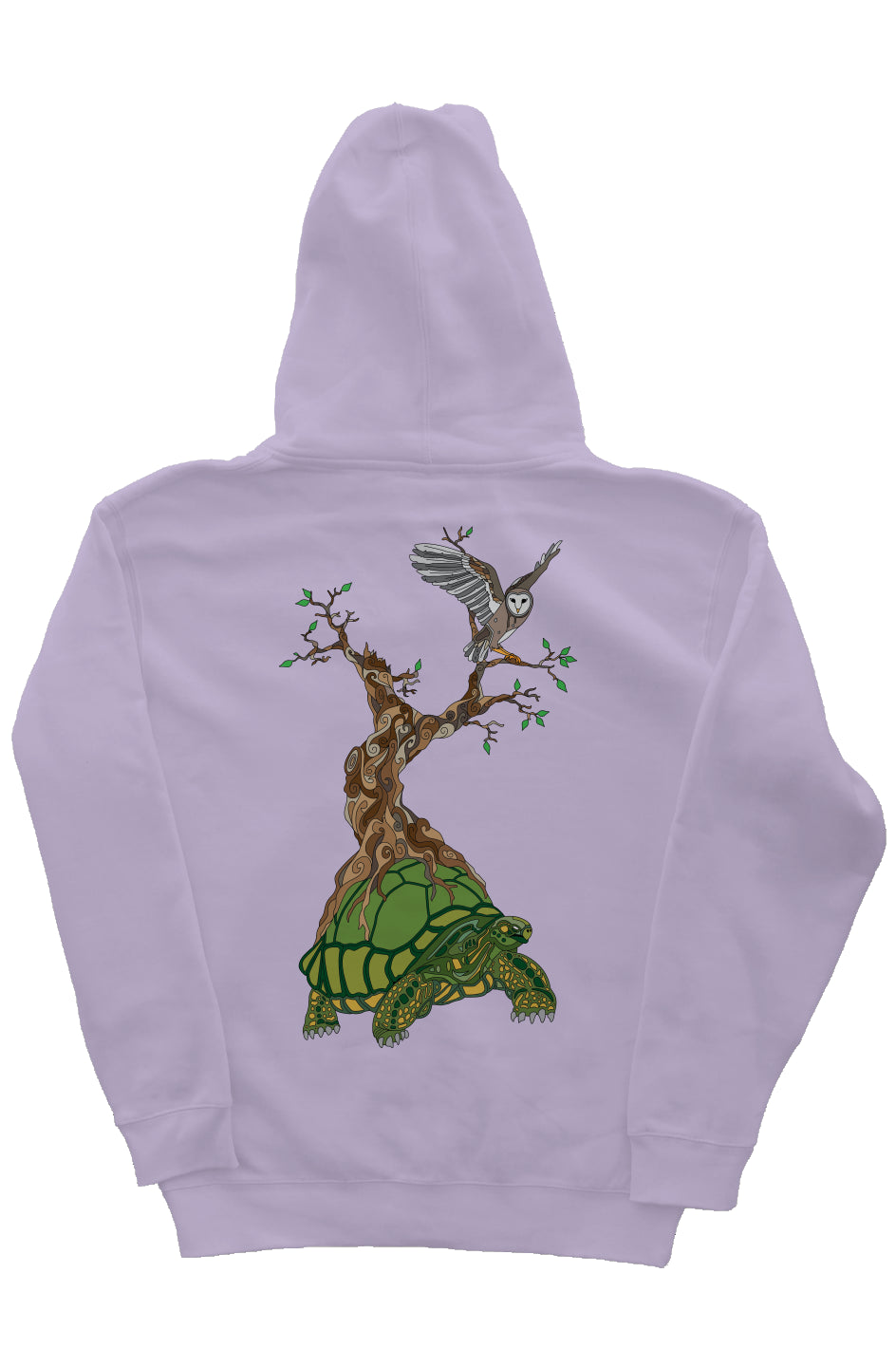 Turtle Owl V2 Lavender - independent pullover hoody