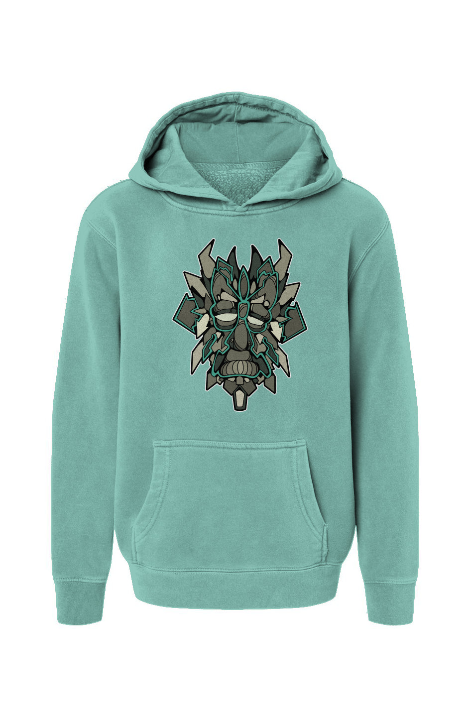 Aarow Face - Mint Youth Pigment-Dyed Hoodie