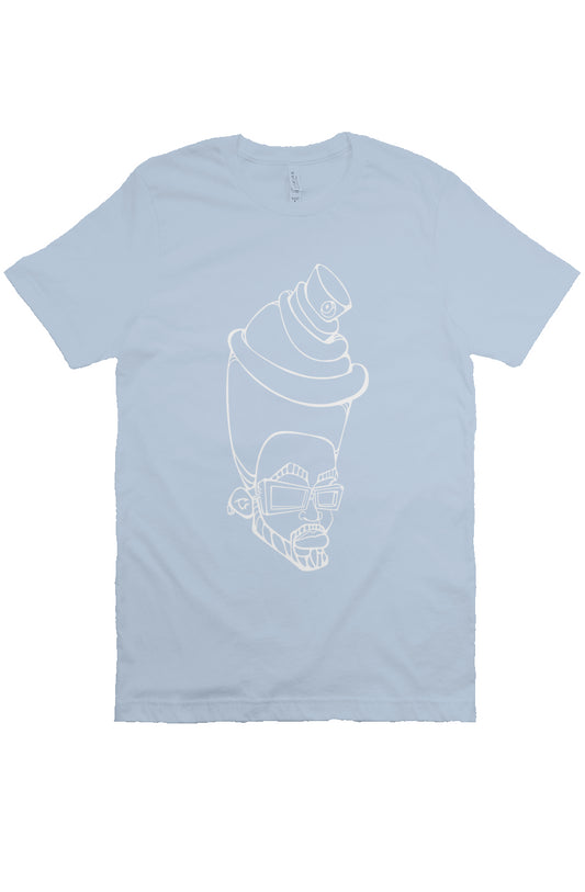 Graffiti T-Shirt | Can Head - Light Blue