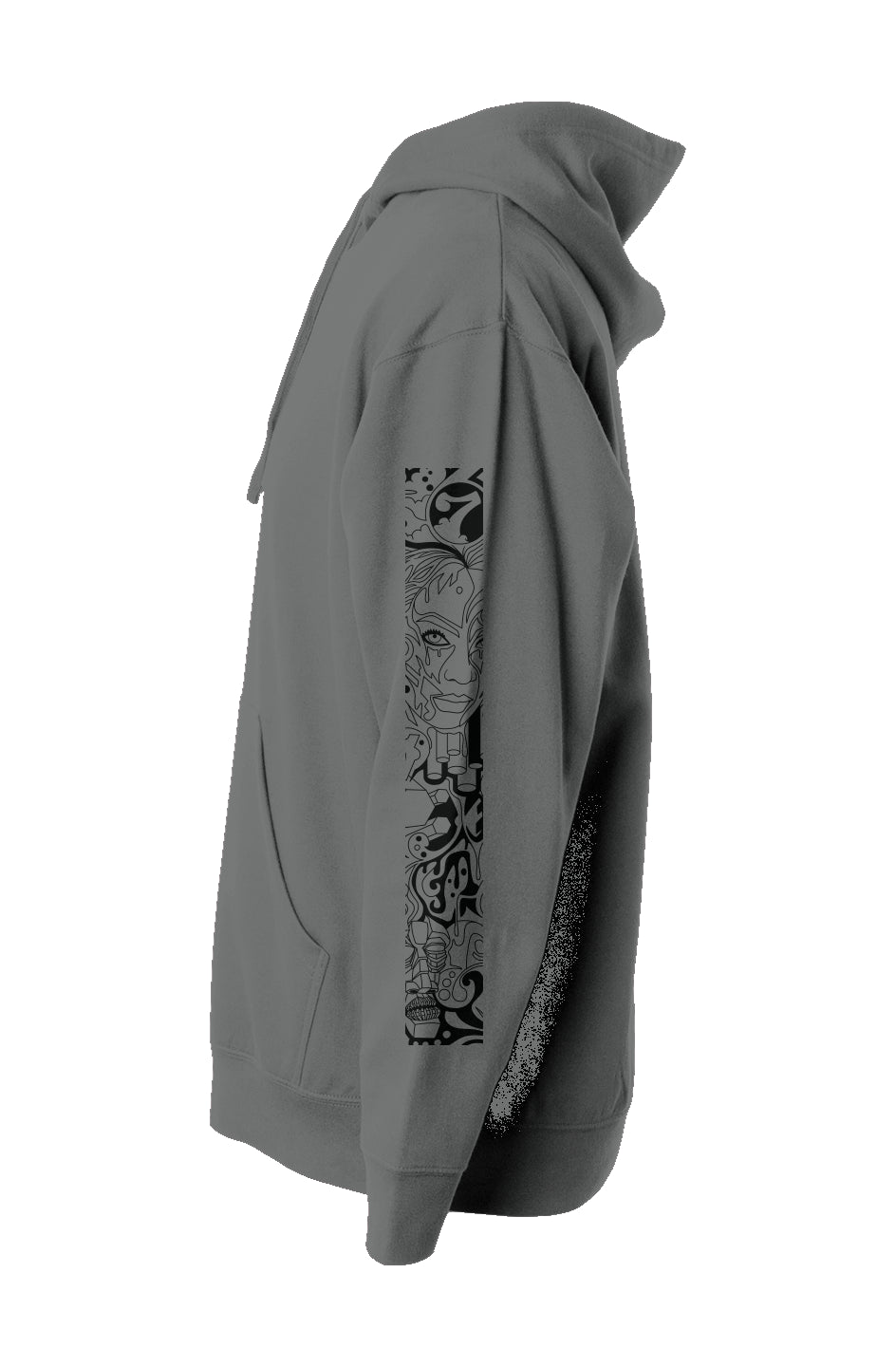 Compassion Crown of Thorns | Pullover Hoodie | Black Embroidered