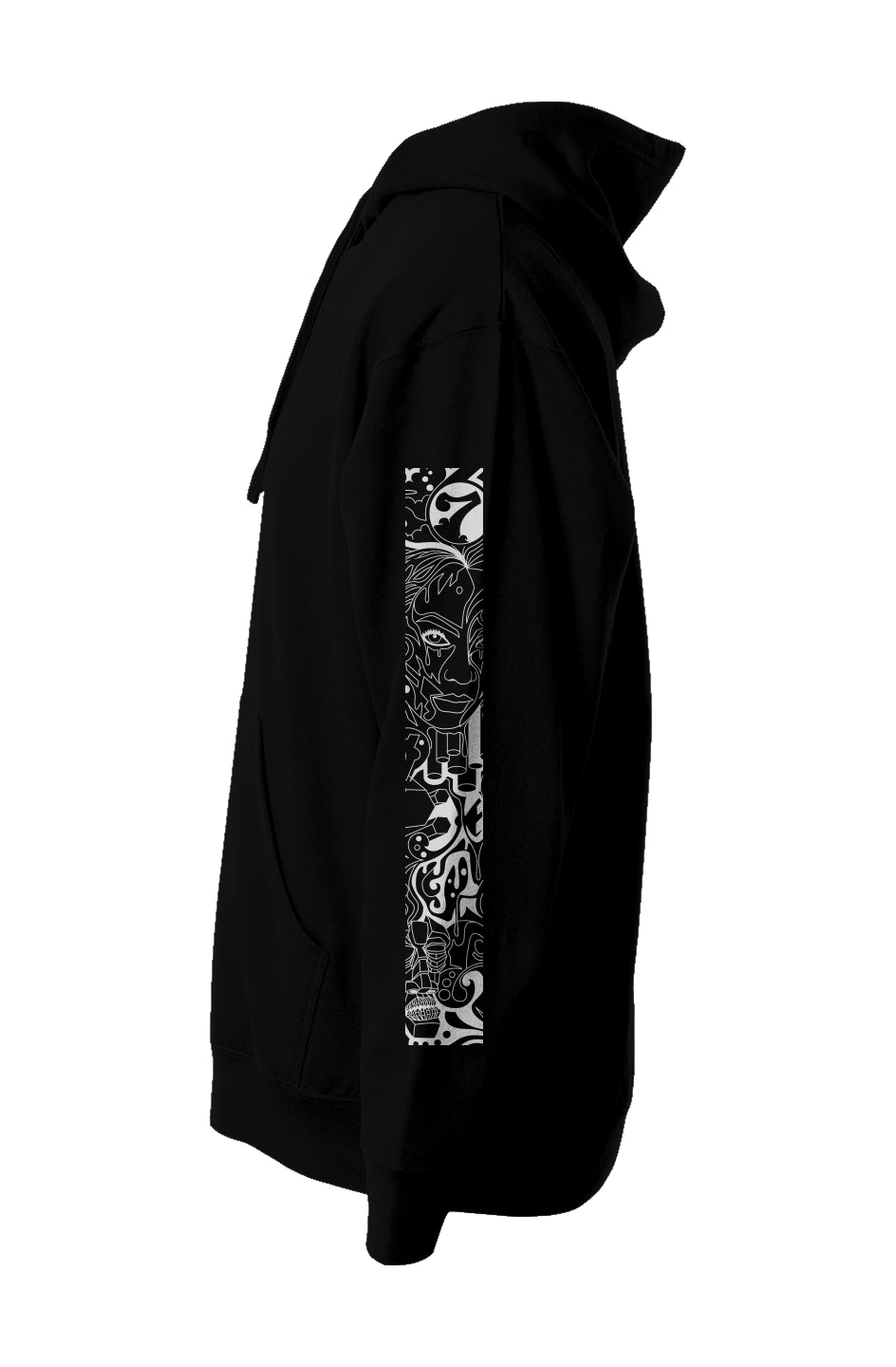 Compassion Crown of Thorns | Pullover Hoodie | Silver Embroidered