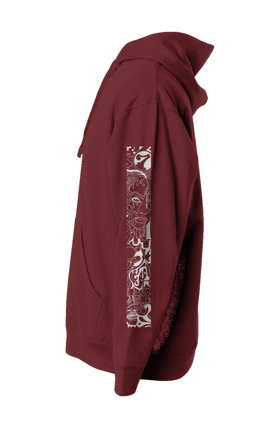 Compassion Crown of Thorns | Pullover Hoodie | Silver Embroidered