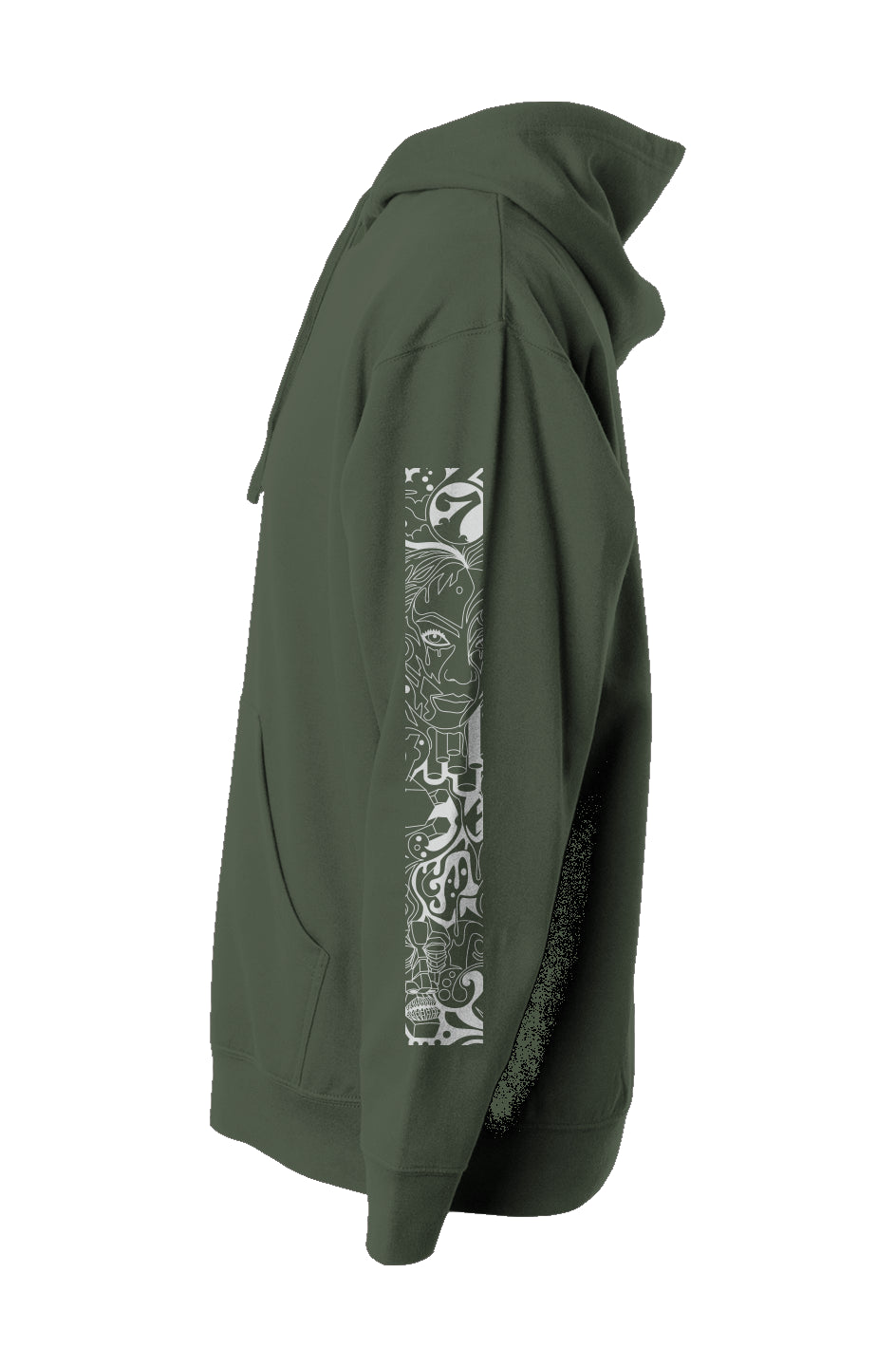 Compassion Crown of Thorns | Pullover Hoodie | Silver Embroidered