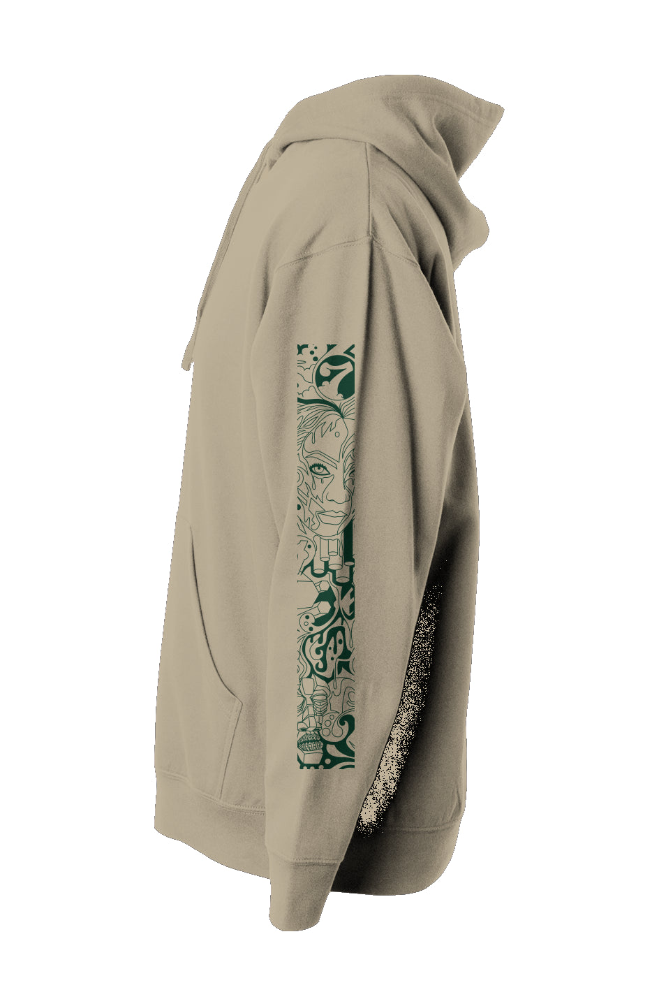 Compassion Crown of Thorns | Pullover Hoodie | Green Embroidered
