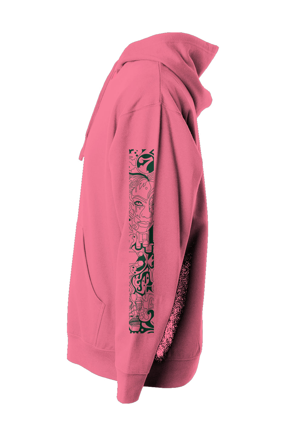 Compassion Crown of Thorns | Pullover Hoodie | Green Embroidered