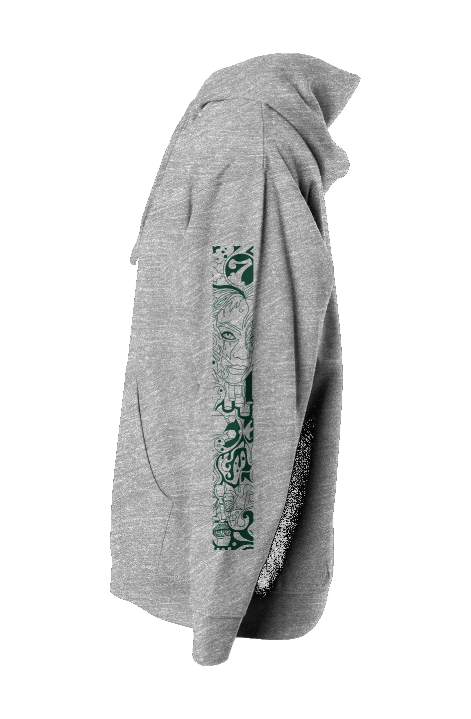 Compassion Crown of Thorns | Pullover Hoodie | Green Embroidered