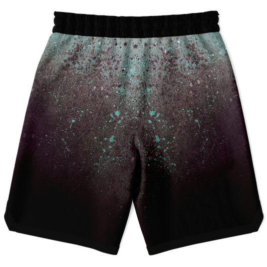 The Scene | AOP Basketball Shorts | Plum Cyan