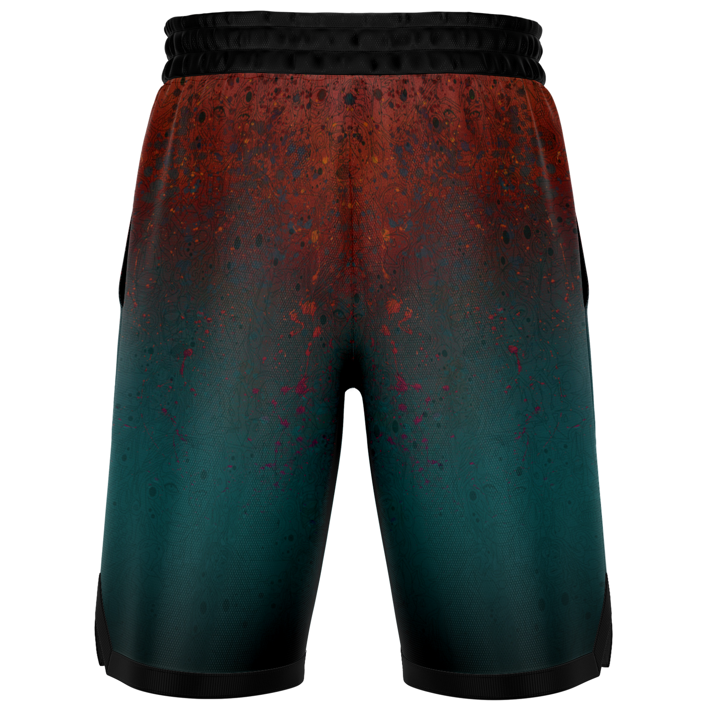 The Scene | AOP Basketball Shorts | Teal Coral