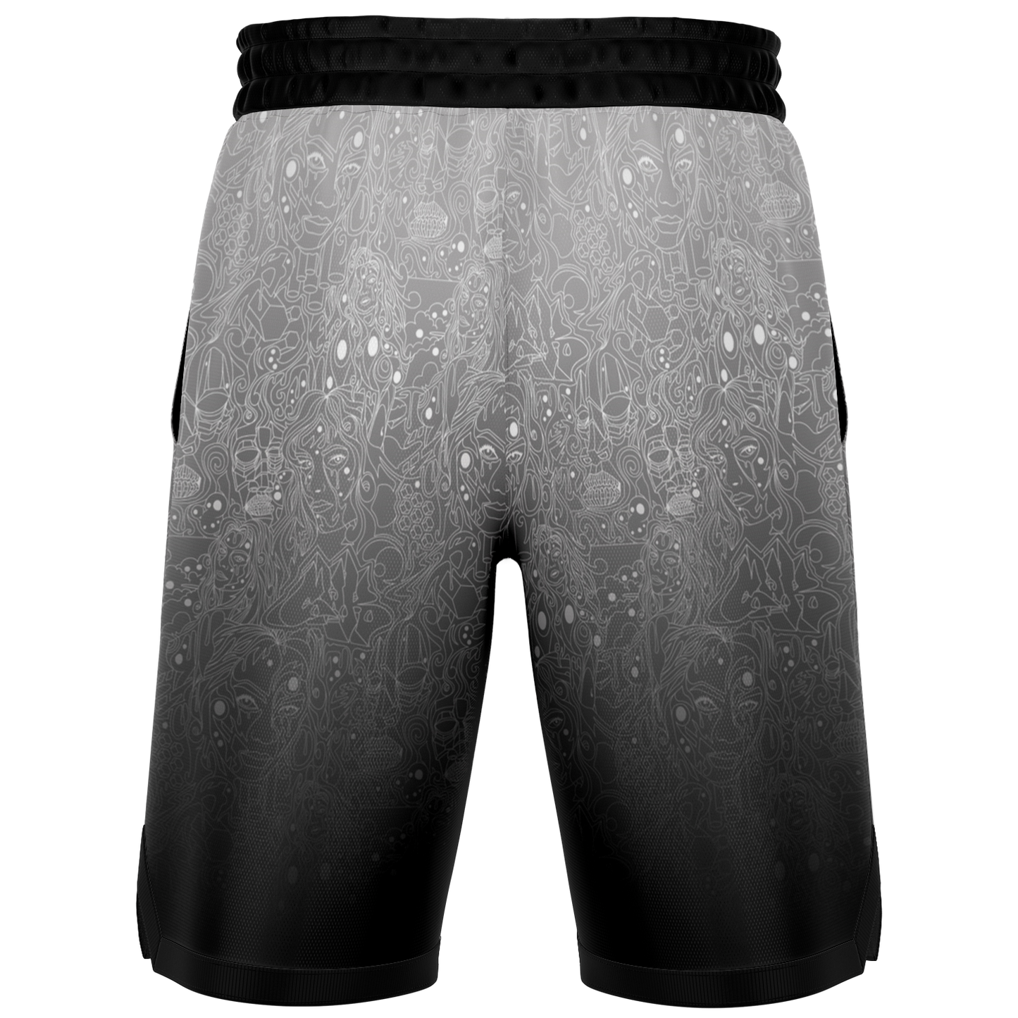 The Scene | AOP Basketball Shorts | Gray-Dient