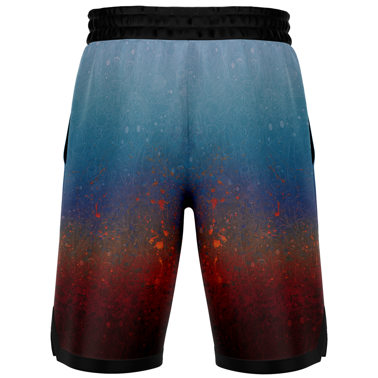 The Scene | AOP Basketball Shorts | Iron Patina