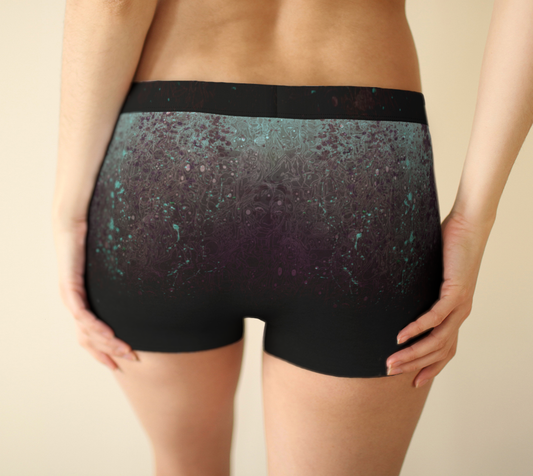 The Scene | AOP BoyShorts | Plum Cyan