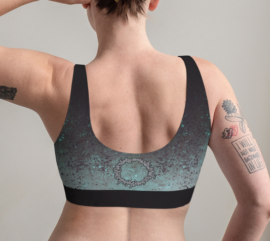 The Scene | AOP SportsBra | Plum Cyan