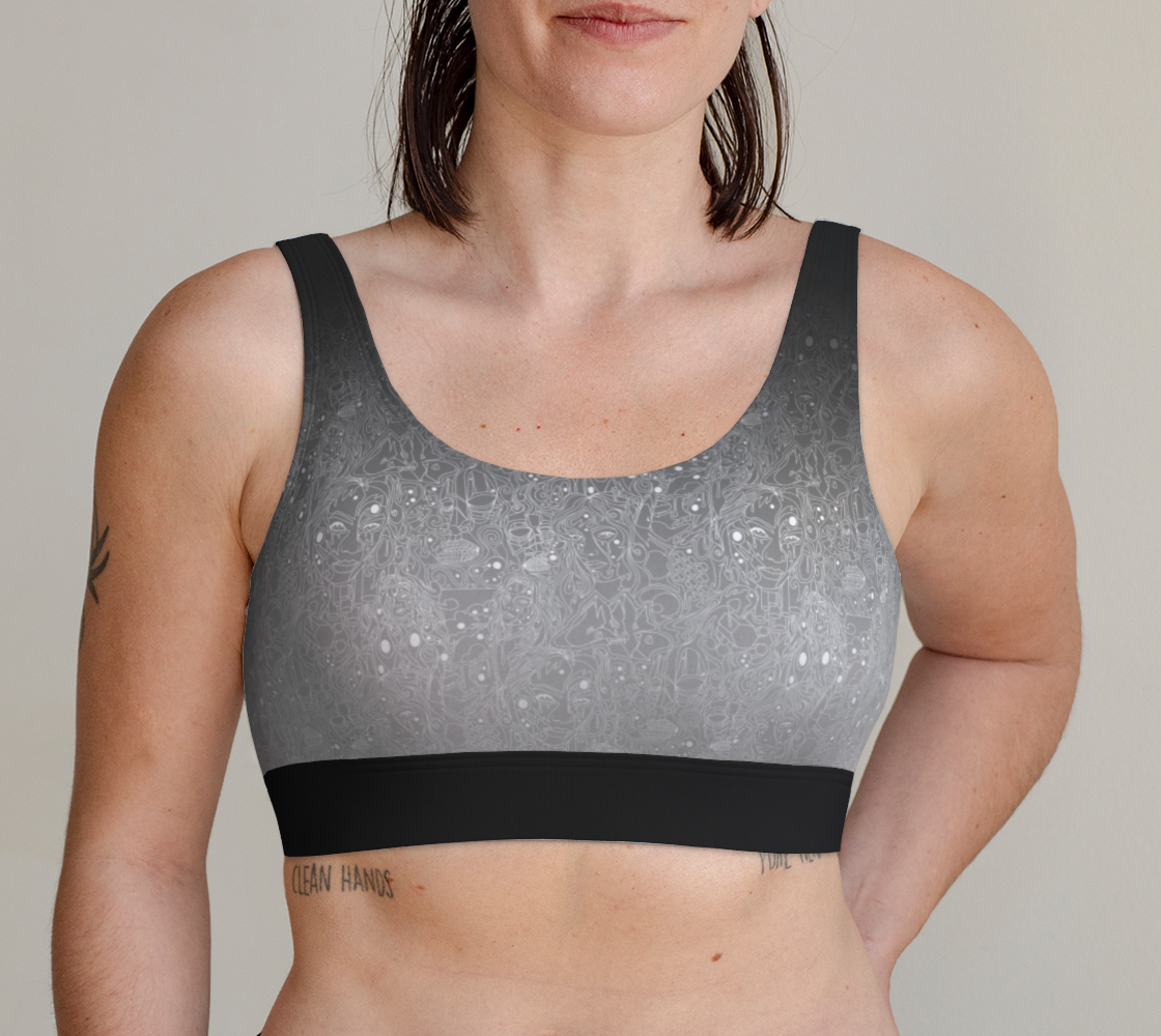 The Scene | AOP SportsBra | Gray-Dient