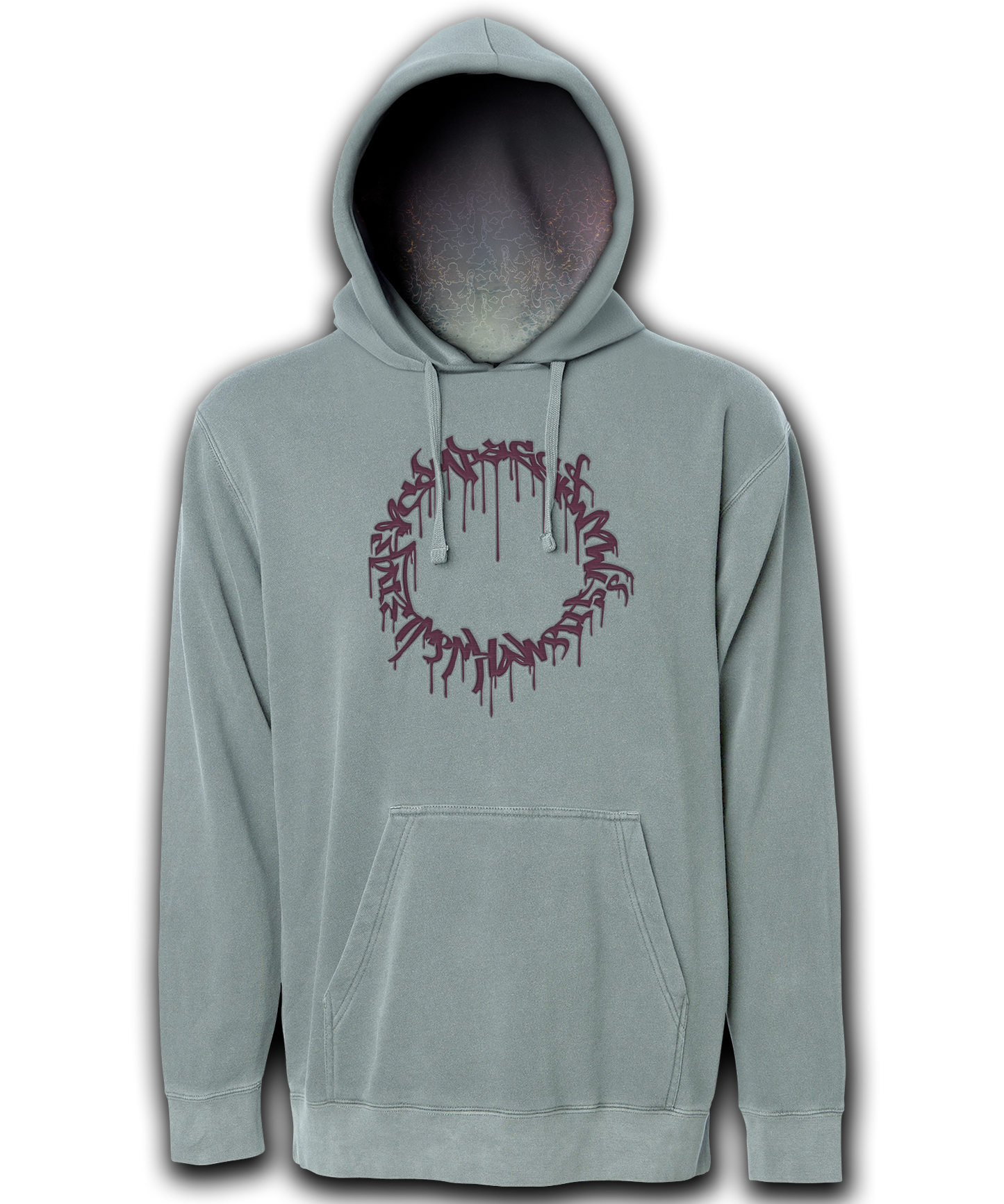 Above the Clouds | Lined Embroidered Hoodie | Lavender Sky