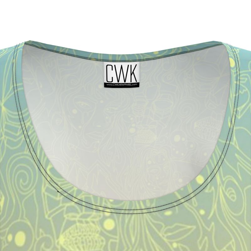 The Scene AOP Tunic T Shirt Dress - Candy Sky