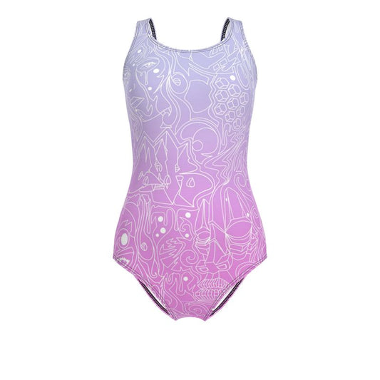 The Scene AOP One Piece Swimsuit - Cotton Candy