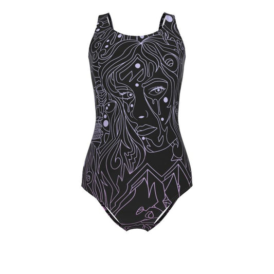 The Scene AOP One Piece Swimsuit - Dark Candy