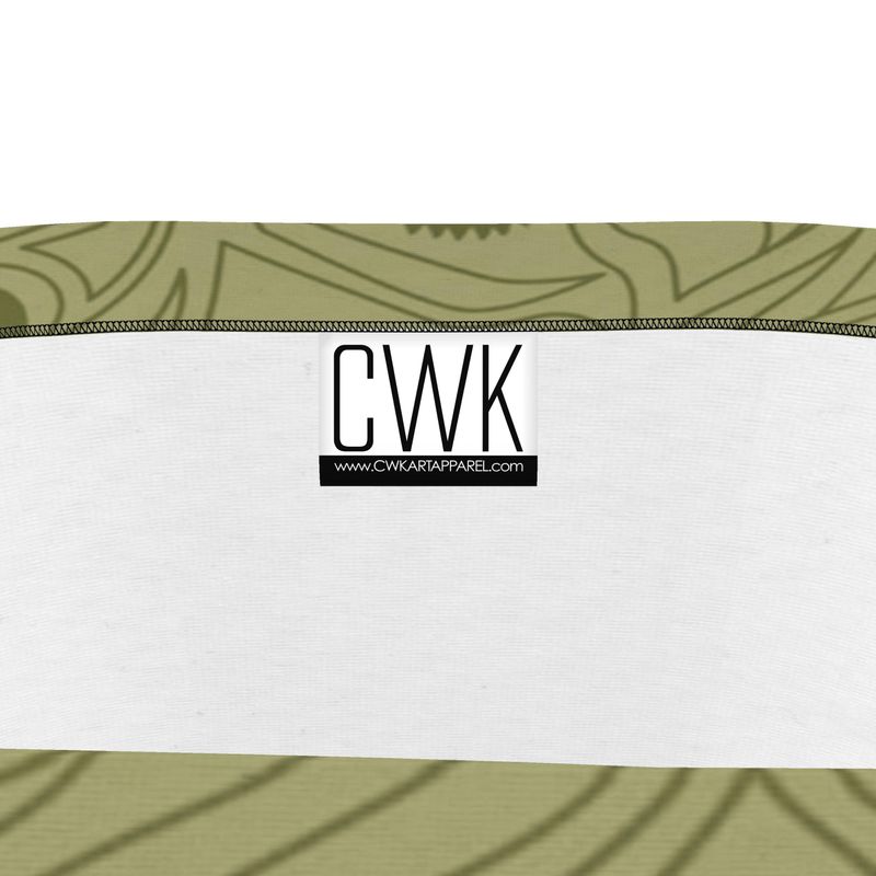 The Scene AOP Strapless Swimsuit - Lime Navy