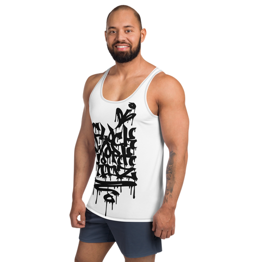 I ♥ CWK Drippy - Unisex Tank Top - Black on White