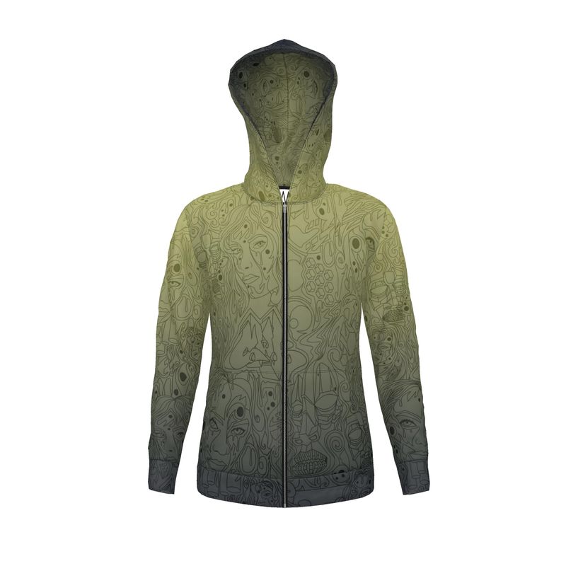 The Scene AOP Hoodie -  Lime Navy