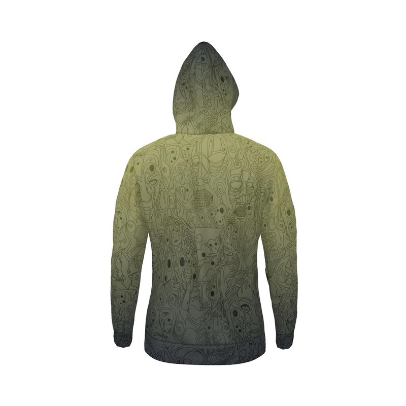 The Scene AOP Hoodie -  Lime Navy