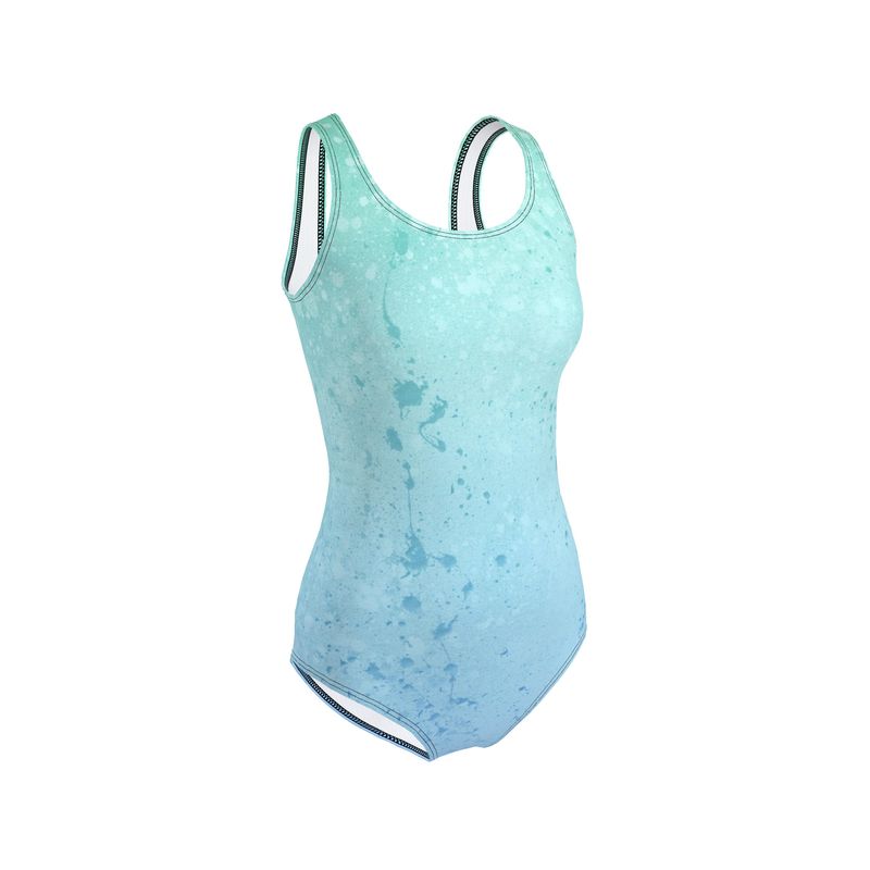 CWK Canvas Drip AOP One Piece Swimsuit - Water